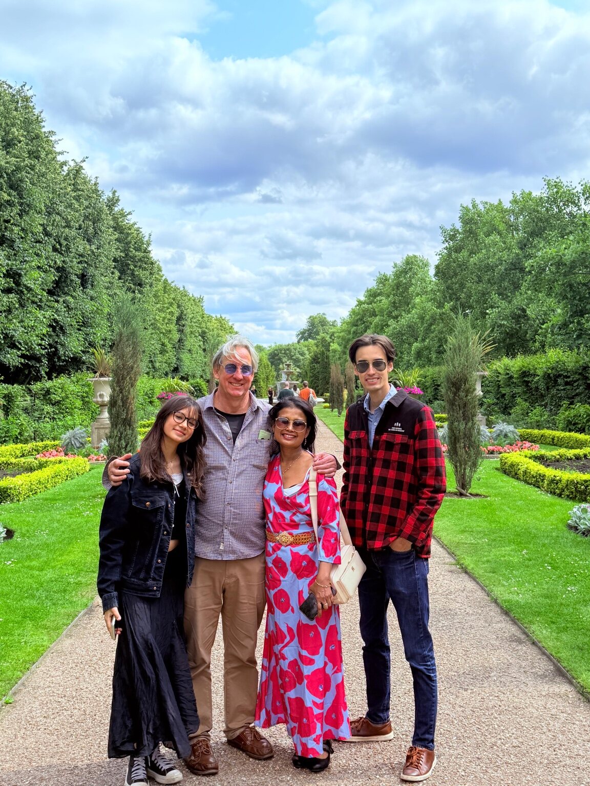 The family behind UK Siam Education in an Oxford garden